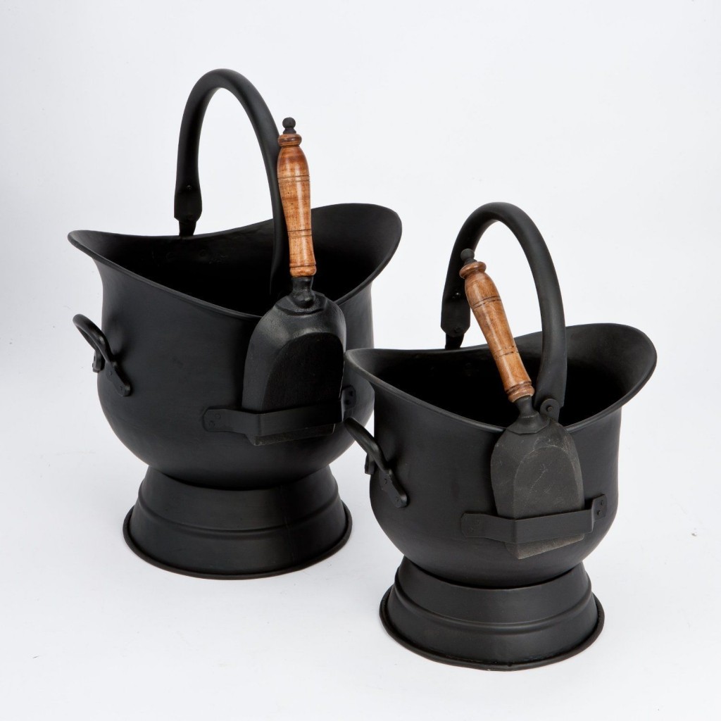 Traditional Black Coal Bucket with shovel Ryan Stoves