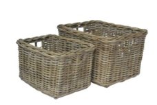 RECTANGLE DRAWER CUT OUT HANDLES GREY